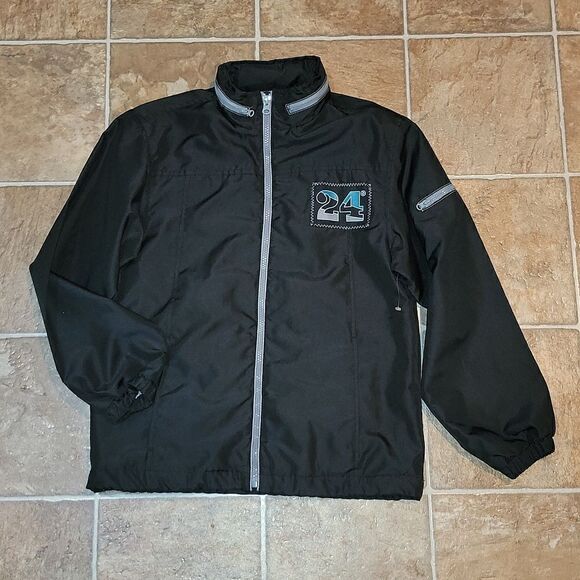 Old Navy 24 Lined Rain Jacket Coat with Folding Packable Hood L 10-12 ~ NWOT - Picture 7 of 9